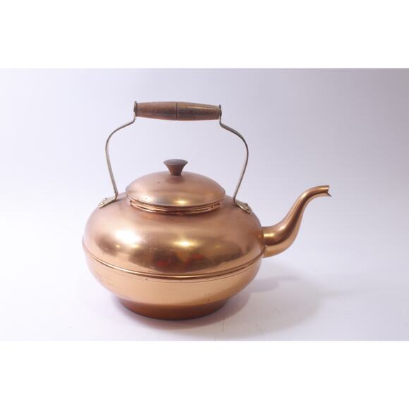 Vintage, Copper, Tea Kettle, Teapot, Country, Kitchen Decor, ~ 250521-WH 281